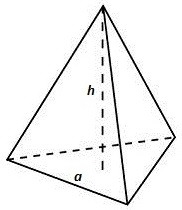 Pirámide triangular estándar